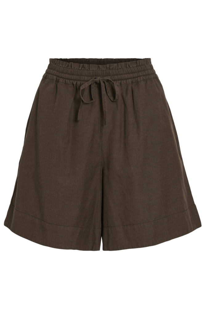 Vila bruine dames korte broek | Vooraanzicht