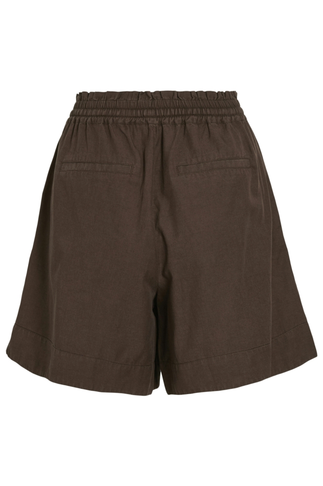 Vila bruine dames korte broek | Achteraanzicht
