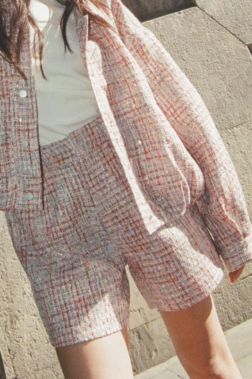 Studio Amaya Korte broek SOFIA SHORT BOUCLE 262 ST37 MULTI PRINT