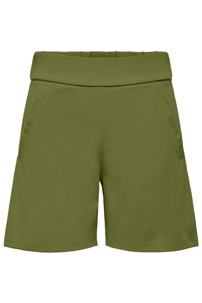 Jacqueline de Yong groene dames korte broek | Vooraanzicht