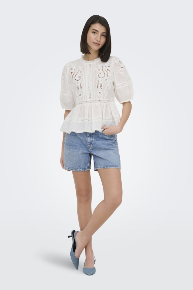 Jacqueline de Yong blauwe dames korte broek | Model