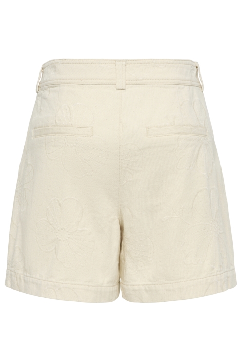 Jacqueline de Yong ecru dames korte broek | Achteraanzicht