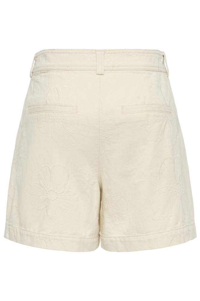 Jacqueline de Yong ecru dames korte broek | Achteraanzicht