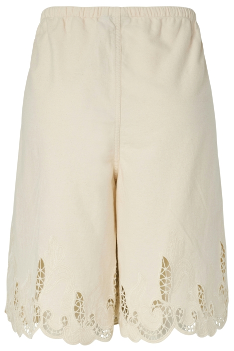 Pieces ecru dames korte broek | Achteraanzicht