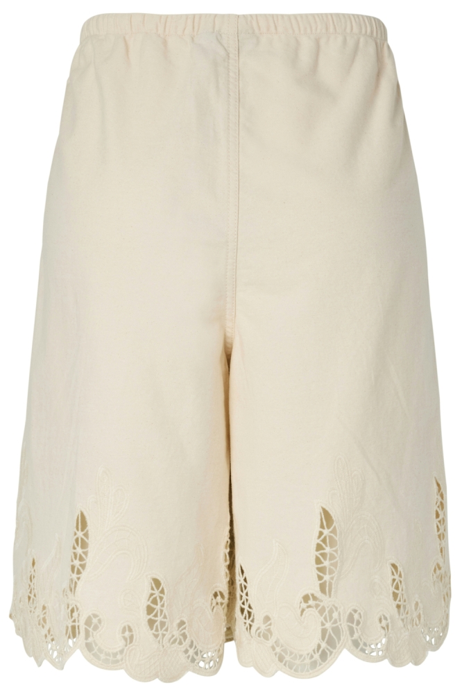 Pieces ecru dames korte broek | Achteraanzicht