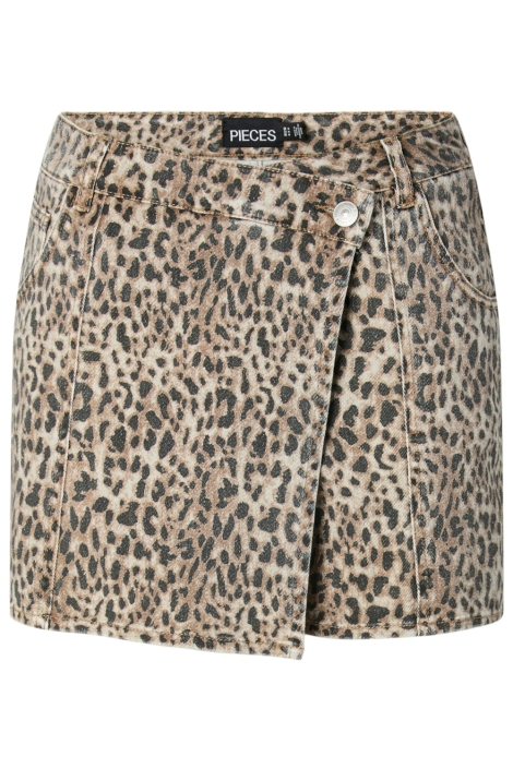 Pieces beige dames korte broek | Vooraanzicht