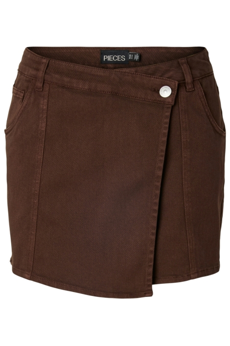 Pieces bruine dames korte broek | Vooraanzicht