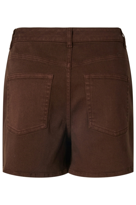 Pieces bruine dames korte broek | Achteraanzicht