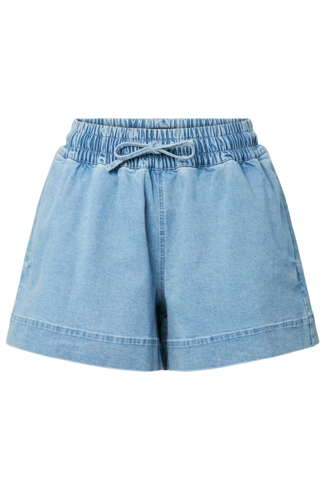 Pieces blauwe dames korte broek | Vooraanzicht