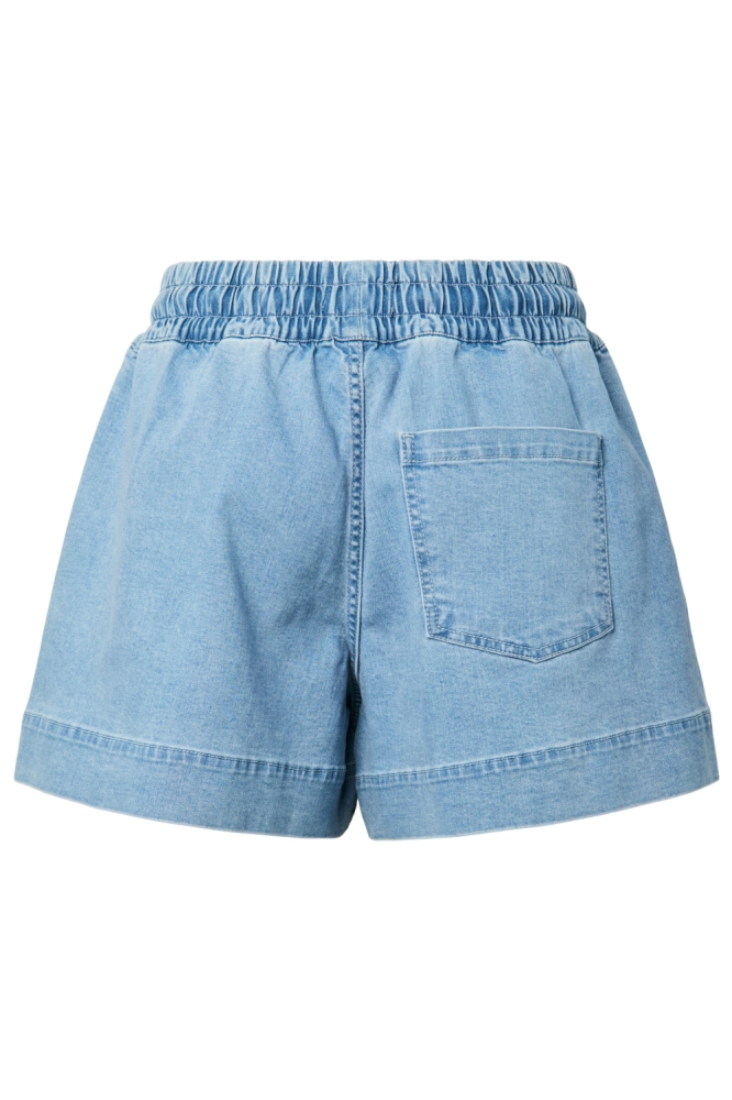 Pieces blauwe dames korte broek | Achteraanzicht