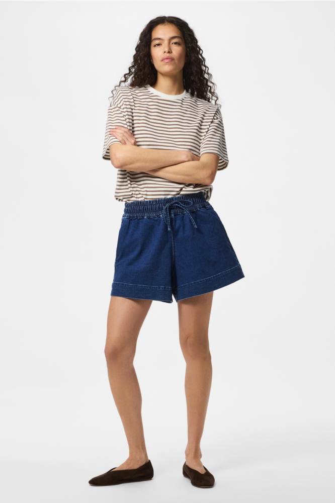 Pieces blauwe dames korte broek | Model