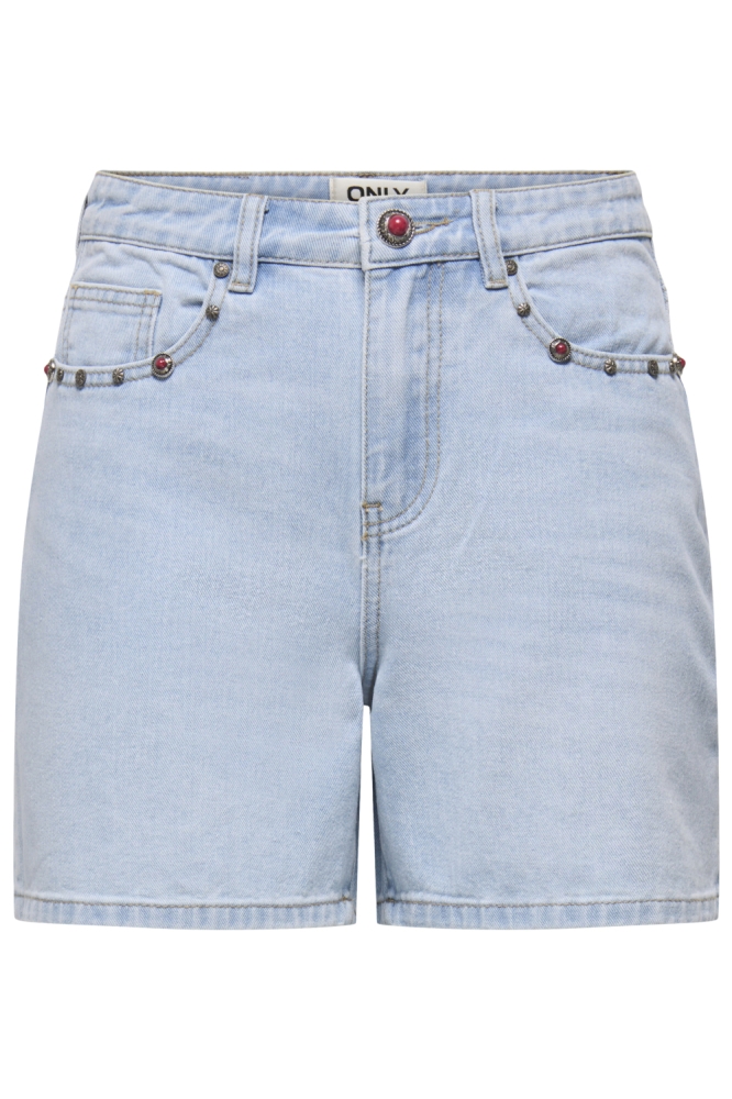 Only blauwe dames korte broek | Vooraanzicht