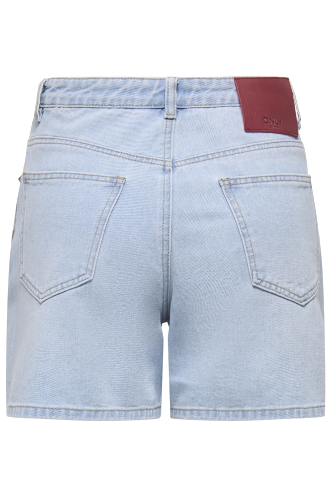 Only blauwe dames korte broek | Achteraanzicht