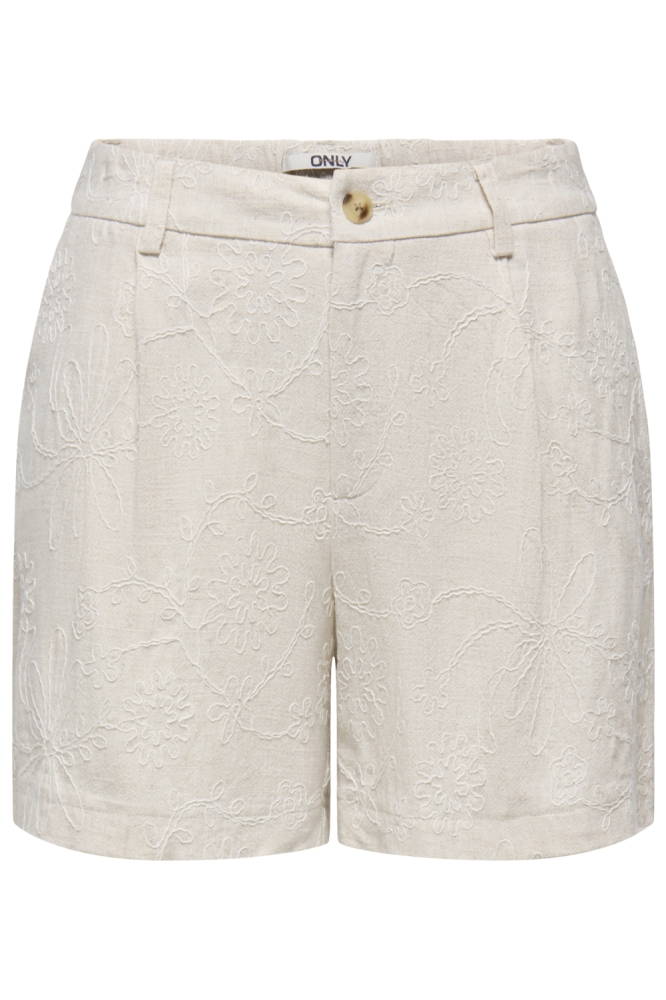 Only ecru dames korte broek | Vooraanzicht