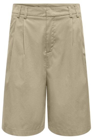 Only Korte broek ONLANNY HW BAGGY BERMUDA SHORTS PNT 15374585 Pale Khaki
