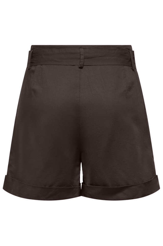Only bruine dames korte broek | Achteraanzicht