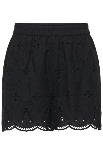 Only onlfrani emb pull up shorts wvn Zwart
