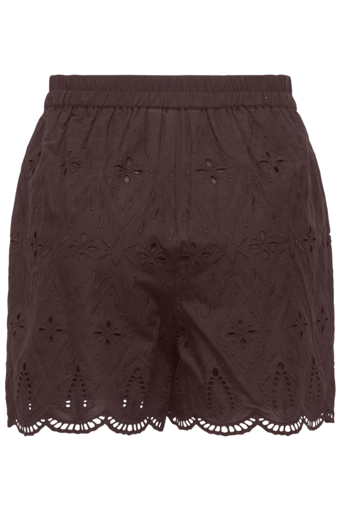 Only bordeaux dames korte broek | Achteraanzicht