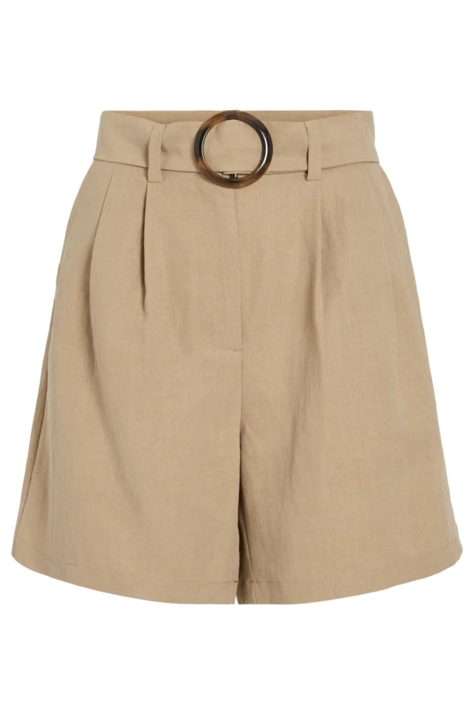 Vila taupe dames korte broek | Vooraanzicht