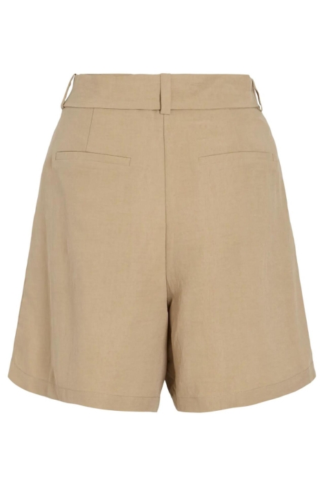 Vila taupe dames korte broek | Achteraanzicht