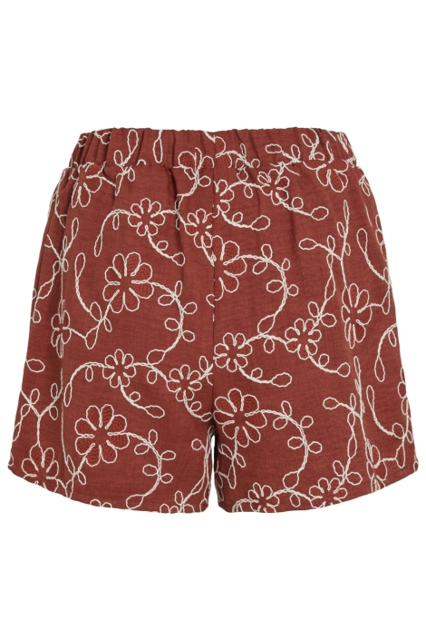 Vila oranje dames korte broek | Achteraanzicht