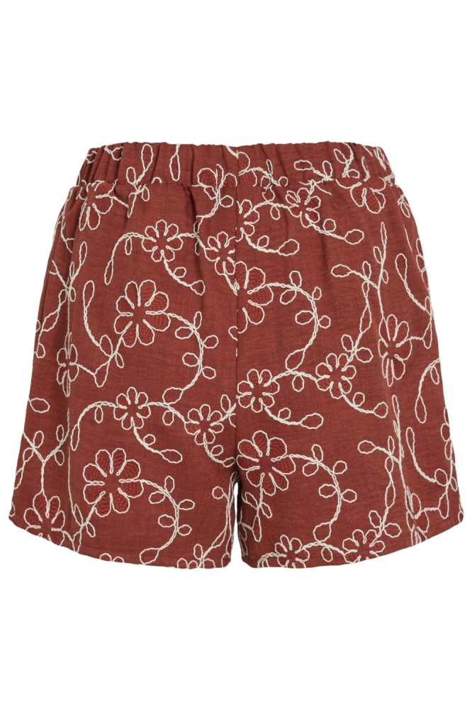 Vila oranje dames korte broek | Achteraanzicht