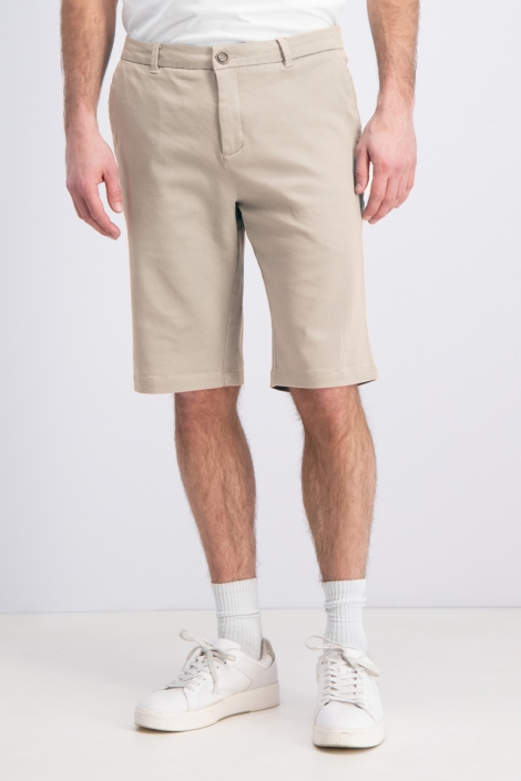 Gabbiano beige heren korte broek | Model vooraanzicht