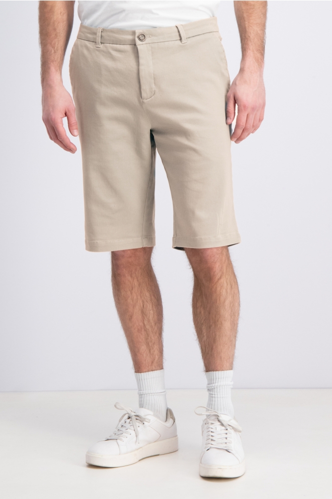 Gabbiano beige heren korte broek | Model vooraanzicht