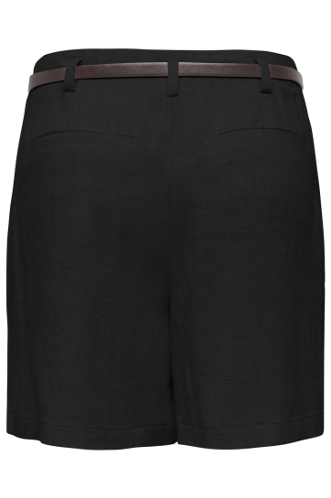Only onlsiesta hw belt lin bl shorts pnt Zwart