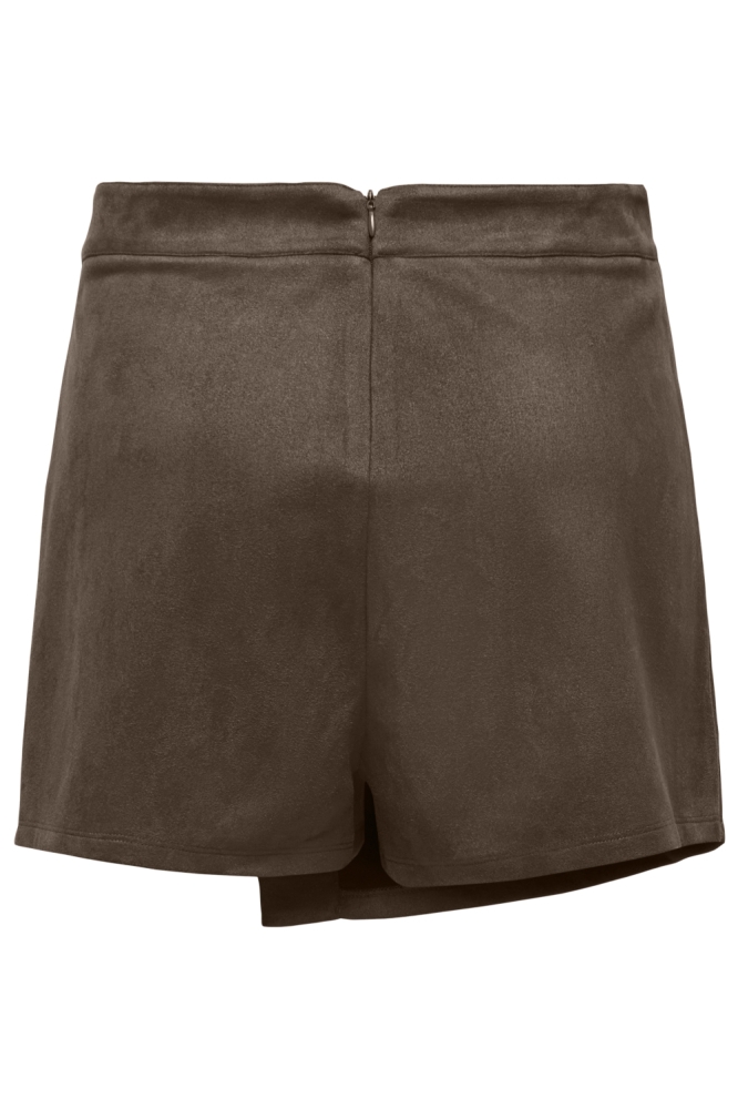 Only bruine dames korte broek | Achteraanzicht