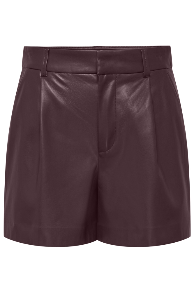 Only bordeaux dames korte broek | Vooraanzicht