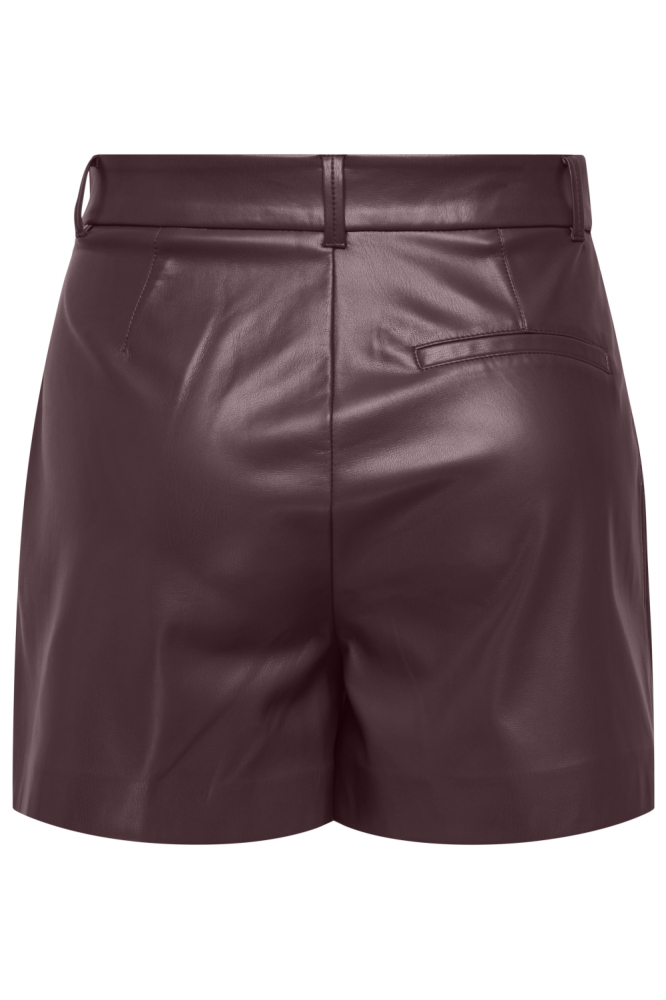 Only bordeaux dames korte broek | Achteraanzicht