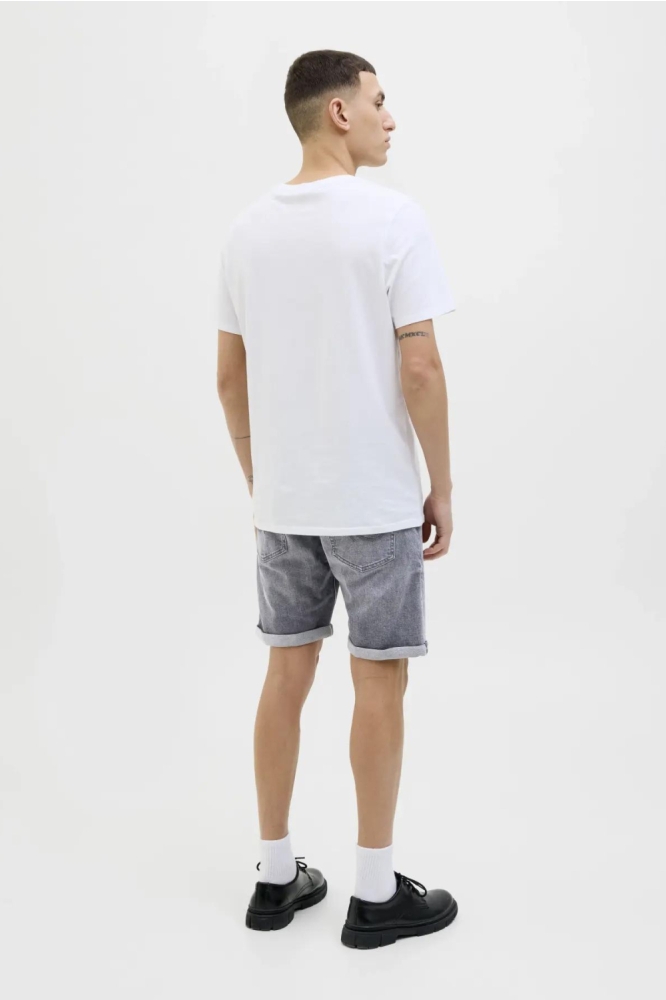 Jack & Jones grijze heren korte broek | Model achteraanzicht