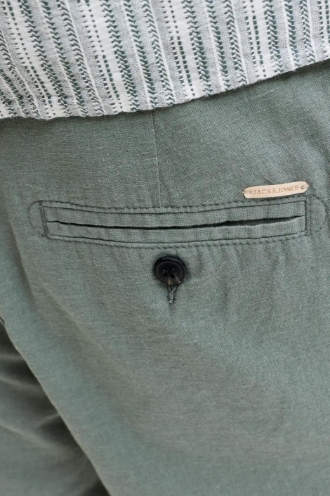 Jack & Jones groene heren korte broek | Close up