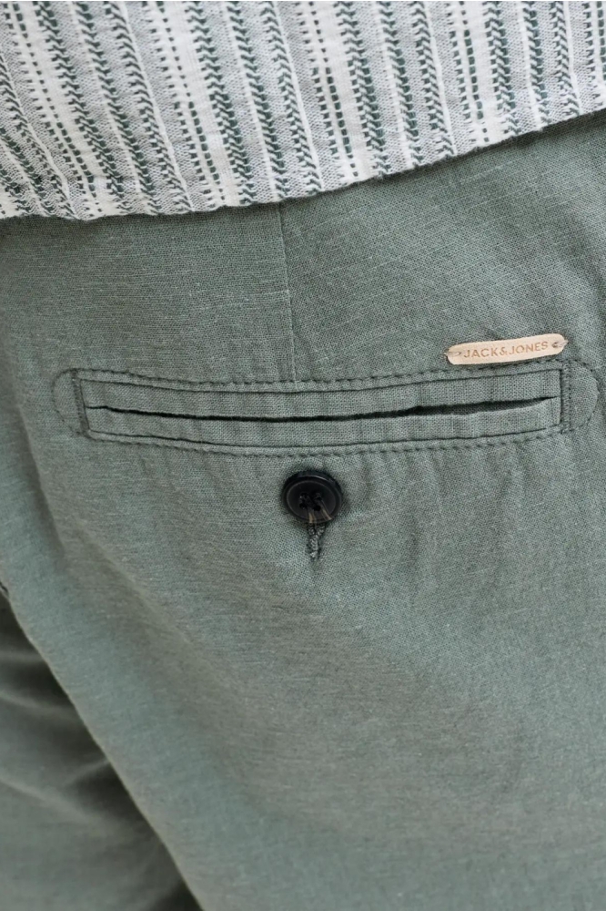 Jack & Jones groene heren korte broek | Close up