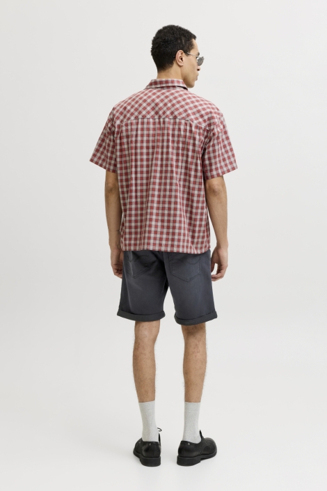 Jack & Jones zwarte heren korte broek | Model achteraanzicht