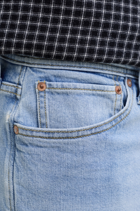Jack & Jones blauwe heren korte broek | Close up