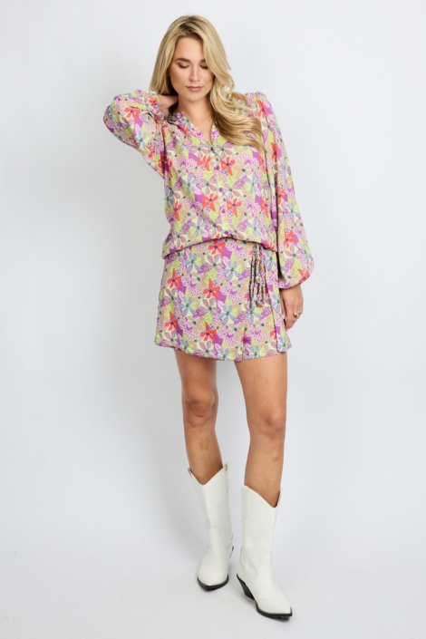 Fluresk multi color dames korte broek | Model