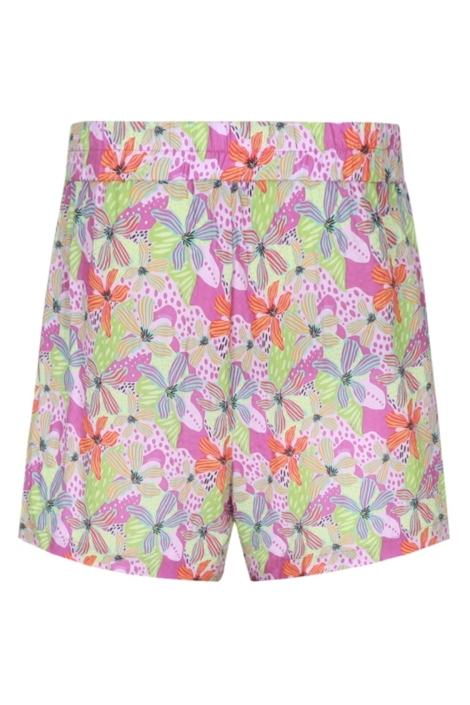 Fluresk multi color dames korte broek | Achteraanzicht