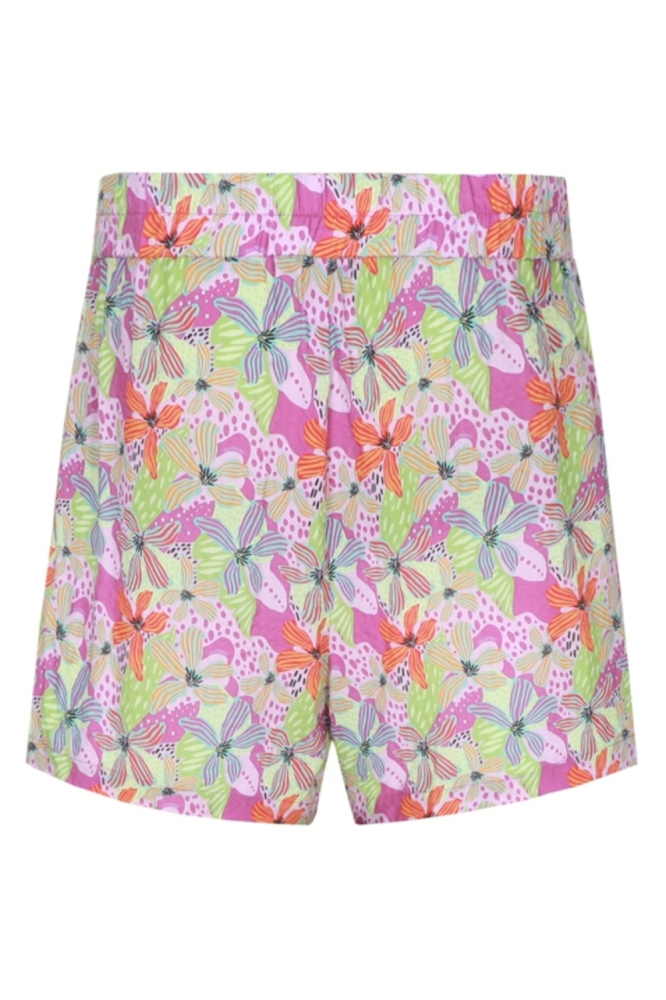 Fluresk multi color dames korte broek | Achteraanzicht