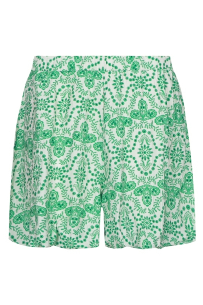 Fluresk groene dames korte broek | Vooraanzicht