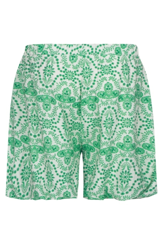 Fluresk groene dames korte broek | Achteraanzicht