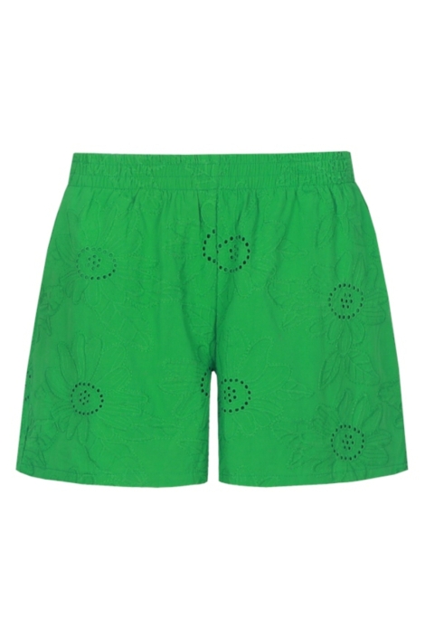 Fluresk groene dames korte broek | Vooraanzicht