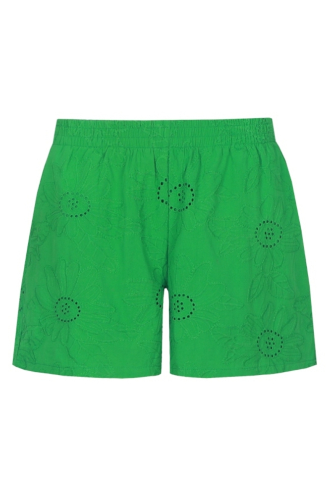 Fluresk groene dames korte broek | Vooraanzicht