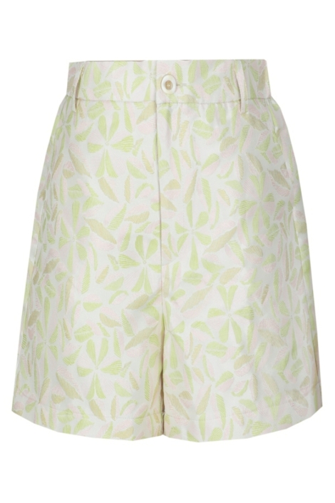 Fluresk gele dames korte broek | Vooraanzicht