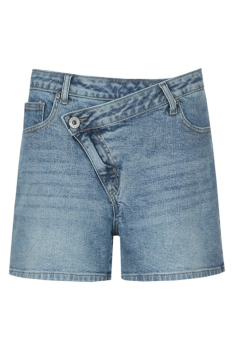 Fluresk blauwe dames korte broek | Vooraanzicht