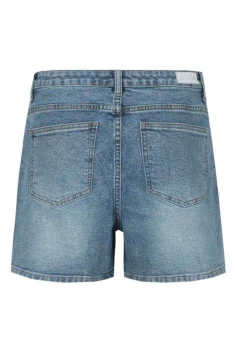 Fluresk blauwe dames korte broek | Achteraanzicht