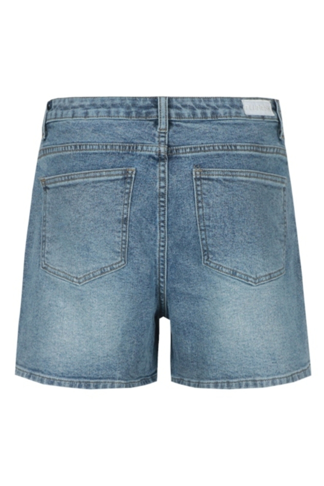 Fluresk blauwe dames korte broek | Achteraanzicht