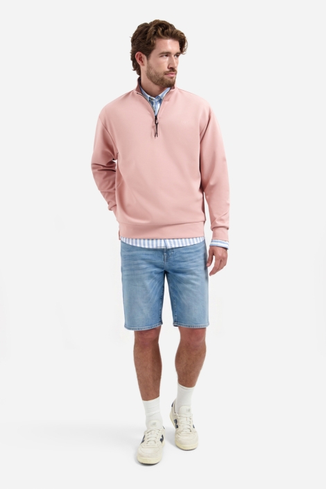 NO-EXCESS blauwe heren korte broek | Model vooraanzicht