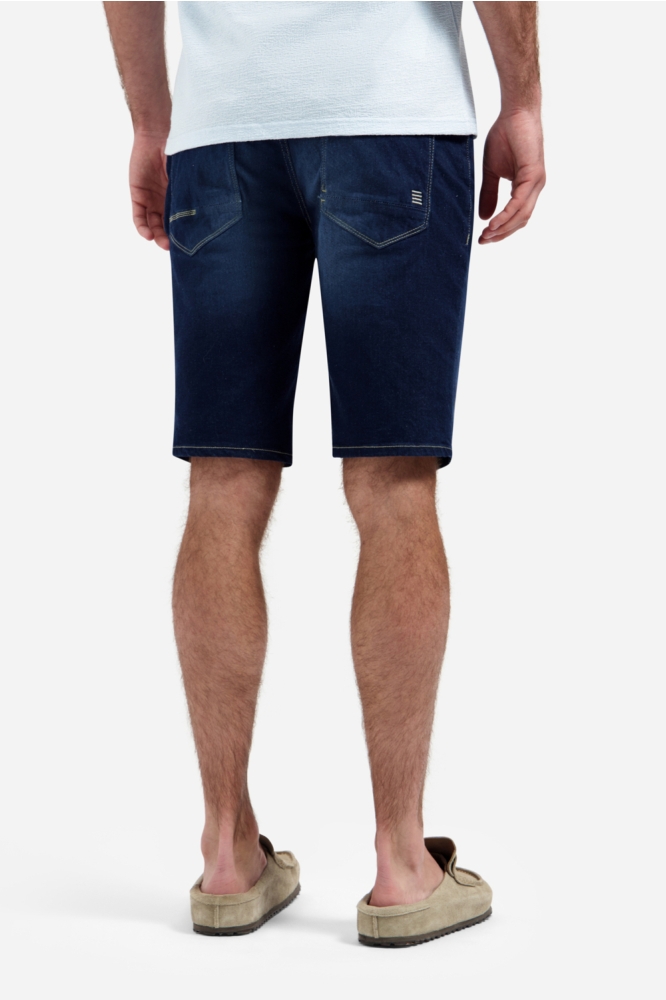 NO-EXCESS blauwe heren korte broek | Model achteraanzicht